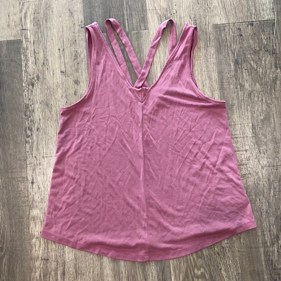 American Eagle Outfitters Tops - Pink crisscross tank top